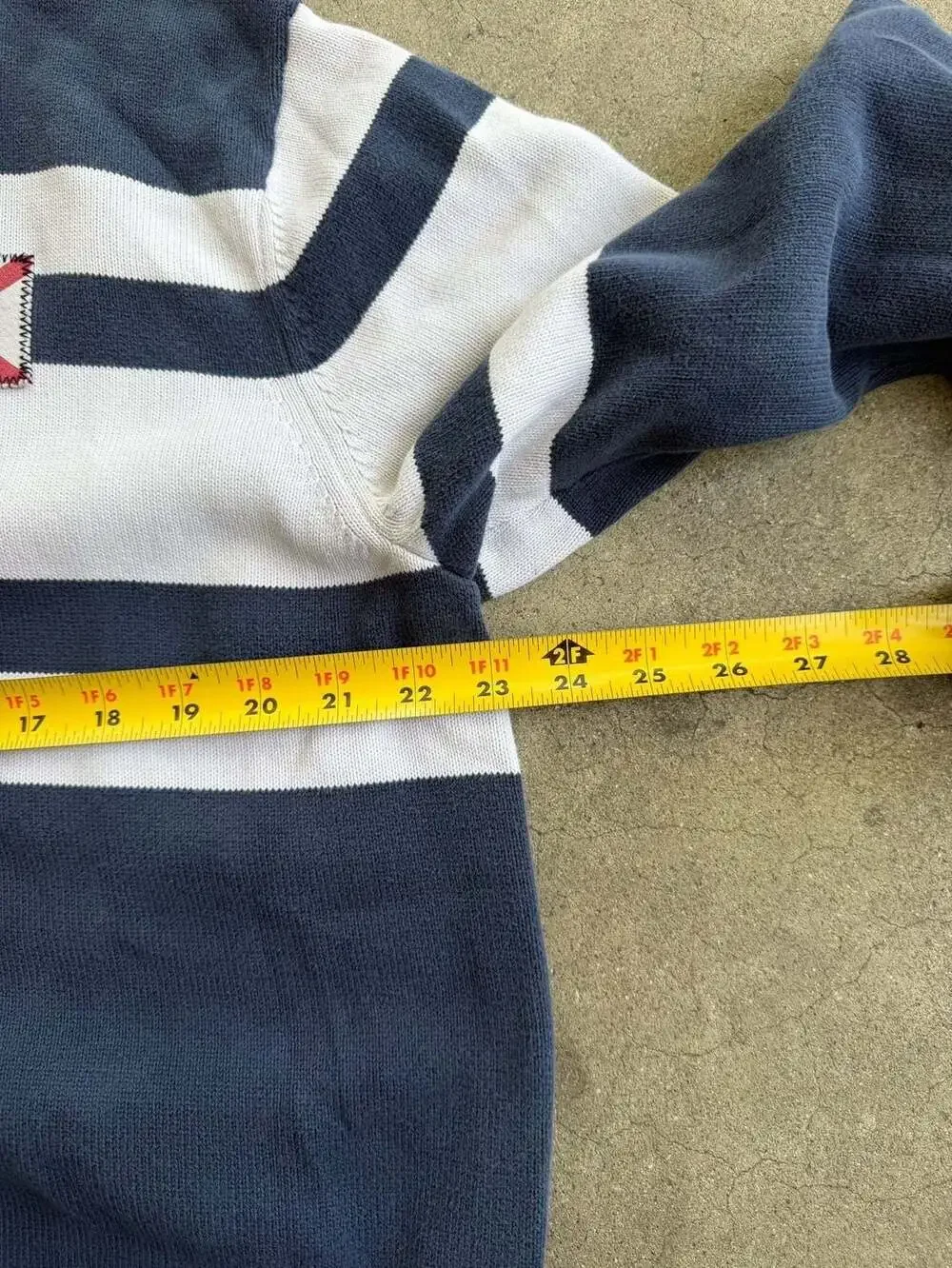 Y2K Tommy Hilfiger Men's navy Quarter-Zip  Sweater